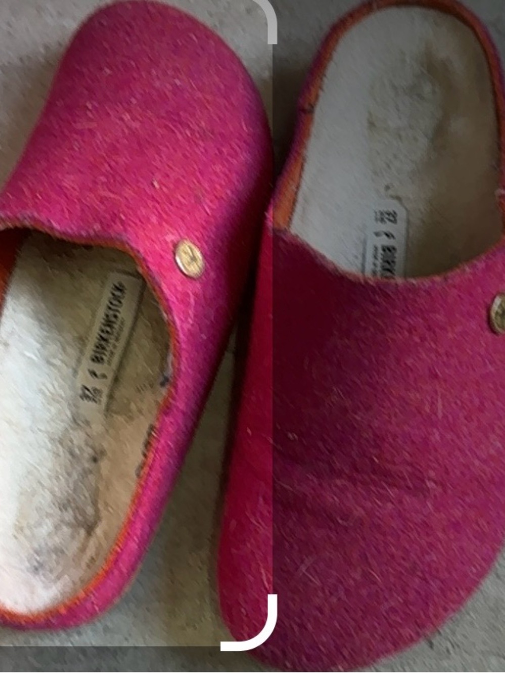 Birkenstock Magenta Felt Slip-On Clog Slippers